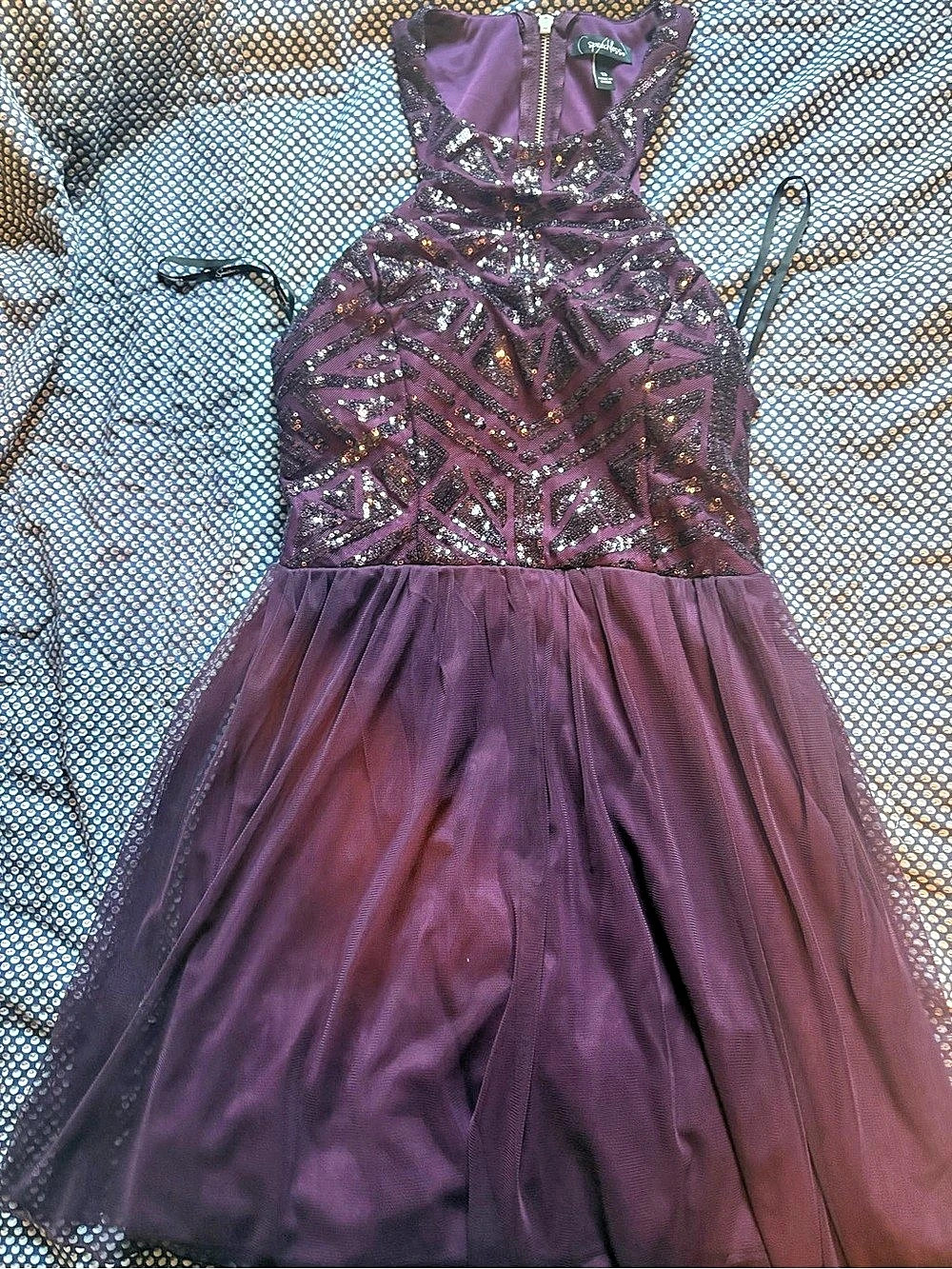 Speechless Girls' Purple Sequin Formal Dress Size 13